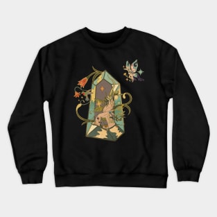 Vintage Hand Flower with Butterfly Crewneck Sweatshirt